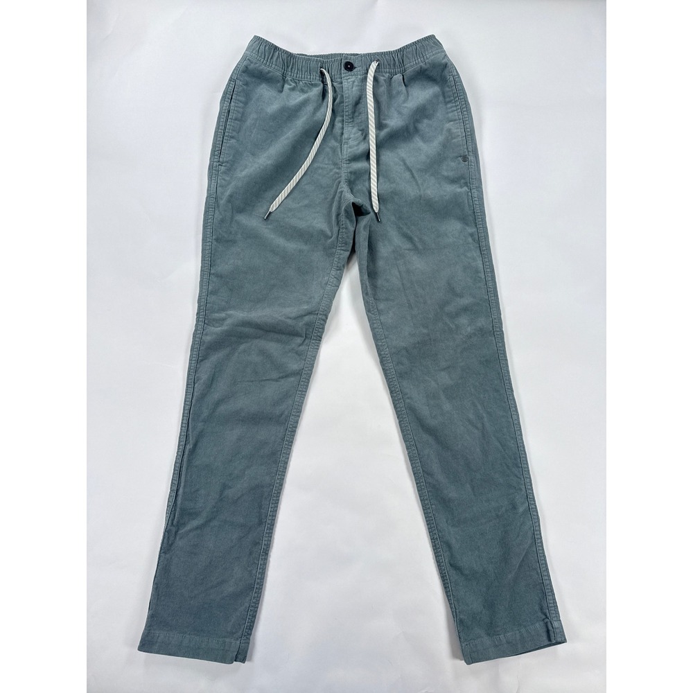 Vuori Mens Optimist Pants Small Dusty Blue Corduroy Elastic Drawstring V440
